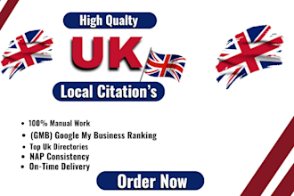 do best 300 UK local citations and directory submission for local SEO