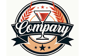 create graceful and fantastic bartending service logo design