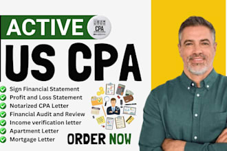 provide CPA letter, income verification letter, financial statement