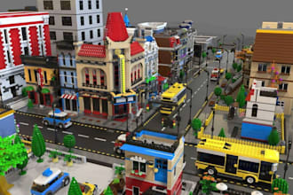 design custom lego moc, 3d lego model with instructions
