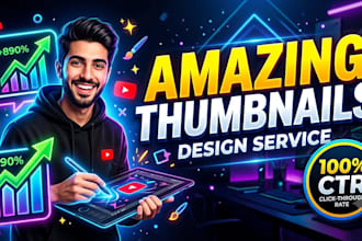 design high converting professional youtube thumbnails