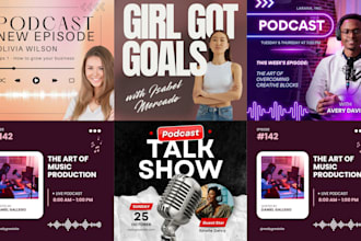 design creative podcast cover art, podcast artwork and podcast logo