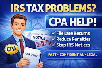 fix irs tax problems, file late returns and reduce penalties as a CPA