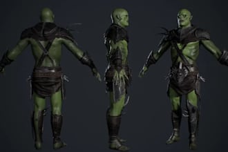 retopo 3d model,steampunk armor,rerig 3d,fantasy warrior character,3d avatar rig
