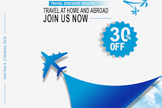 design stunning travel and tourism social media posters