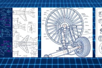 aerospace technical drawings, aircraft manufacturing drawings, gd and t,