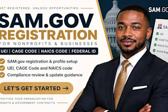 do sam gov nonprofit llc registration, uei, cage code, naics code and federal id
