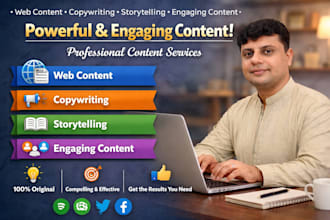 write powerful web content, copywriting and engaging storytelling
