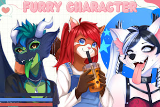 draw detailed furry characters, fursona art