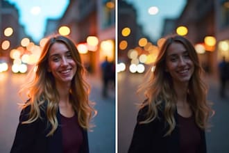 do photoshop image editing portrait retouch photo clear blurry image turnaround
