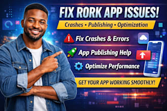 fix rork app issues crashes publishing errors and optimization