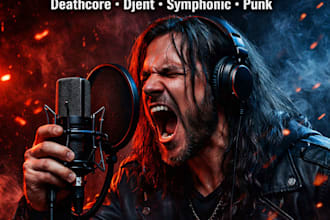 record brutal metal vocals, deathcore screams, growls and symphonic metal vocals