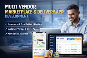 build a multi vendor marketplace, grocery, or food delivery app with admin panel