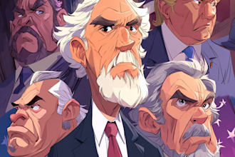 do a political cartoon art