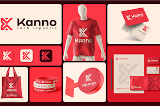do modern business logo design and branding kit with brand identity
