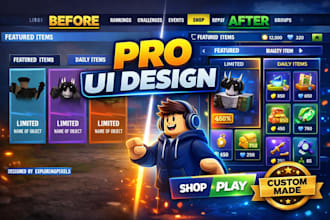 create professional roblox UI, gui for your game