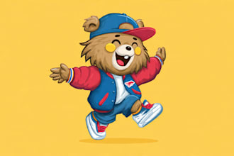 design cute mascot, cartoon character logo design