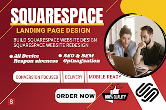 build squarespace landing page, squarespace website design for ecommerce growth