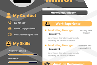 design modern and professional resumes or cvs
