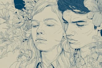 draw vector line art illustration