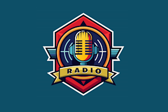 create creative and good looking radio logo design
