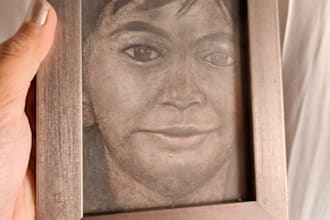 draw a custom pencil portrait for a unique gift
