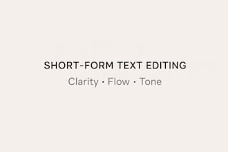 line edit and polish your text
