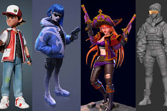 do stylized 3d character 3d cartoon character 3d model for unreal engine unity