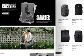design a shopify store for bags  and backpacks leather bag and tote bag website