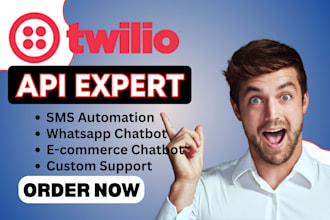 build twilio API integration,bulk SMS autoresponder , appointment booking system