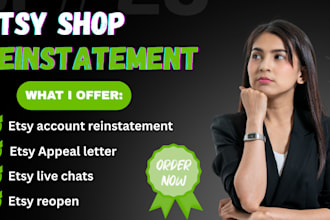 do etsy reinstatement and write etsy suspension appeal to reopen your account