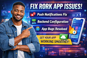 fix rork app push notification and backend issues fast