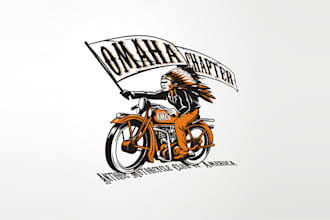 create a stunning motorcycle club logo
