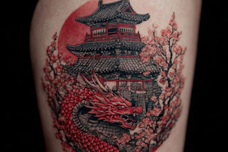 design a tattoo in japanese style