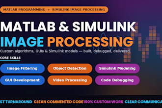 do matlab programming, simulink, image processing projects