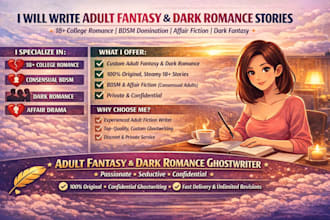 write your high school, college fantasy stories, bdsm dominance, affair stories