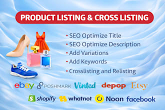 list, cross list products using vendoo, list perfectly, flyp, zipsale, crosslist