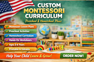 create custom montessori curriculum and lesson plans for preschool and home