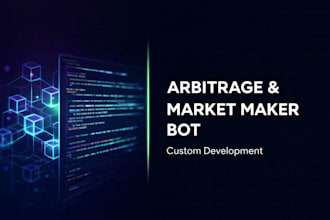 develop arbitrage bot, solana volume bot, market maker bot, raydium bot