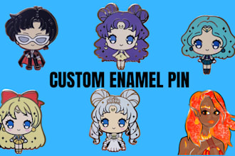 do a custom enamel pin design vector art enamel bandage for you