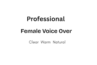 record a professional female voice over or narration