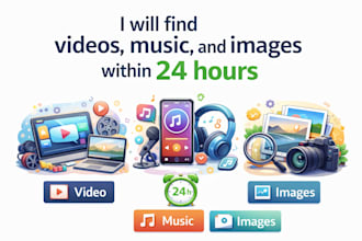 find video, music and images within 24hours