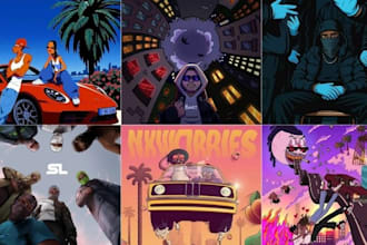 animate mixtape covers, single album cover in motion graphics