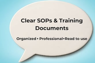 create professional sops and training documentation