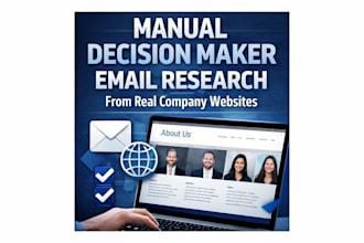 manually find decision maker emails from company websites