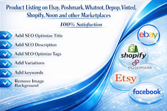 list products on ebay, poshmark, depop, vinted, whatnot, shopify and etsy
