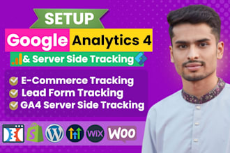 setup ga4 ecommerce tracking and server side tracking via GTM