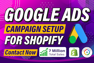 set up and manage shopify google ads PPC, pmax campaigns and adwords PPC