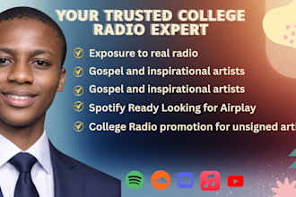 get your gospel music featured on college radio dj networks