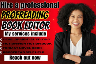 proofread and edit nonfiction self help developmental book editor format novel